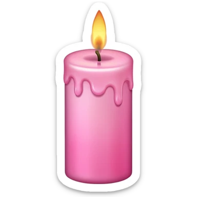 make a candle in very girly pink tones. sticker
