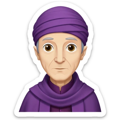 Quirinus Quirrell from harry potter with big Head scarf sticker