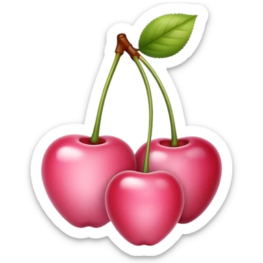 light pink cherries  sticker