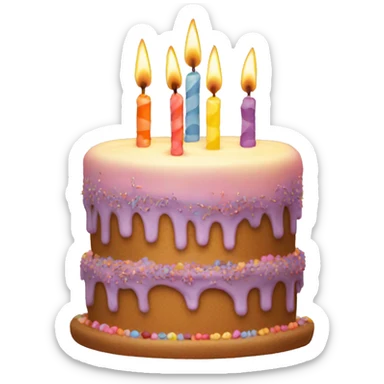 birthday cake with 80 candles sticker