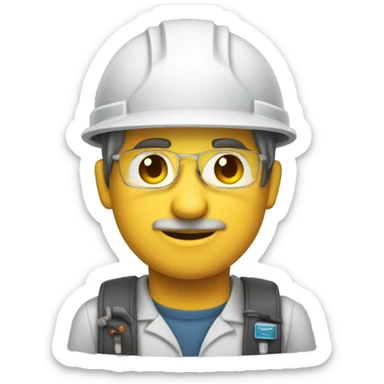 un ingeniero informatico programando  sticker