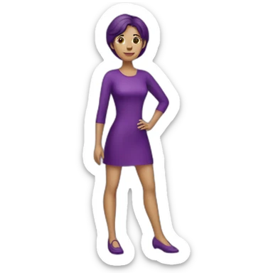Aubergine jambe femme sticker