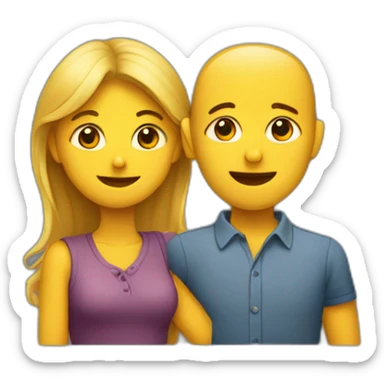 Deux personnes qui s’embrassent  sticker