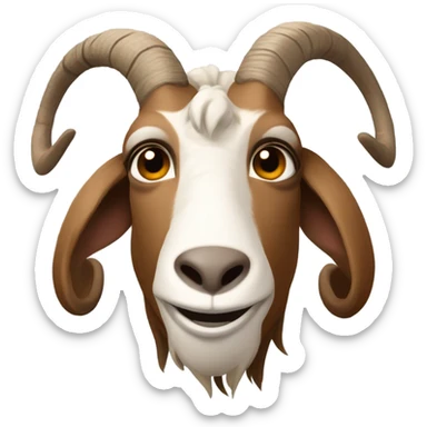 Goat simulator goat head brown sticker