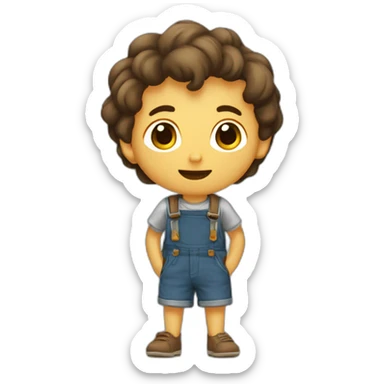 Garçon avec le pied en l'air vers l'arrière sticker