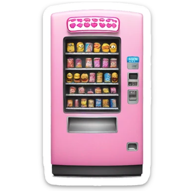 Pink vending machine sticker