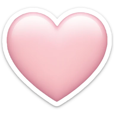 light pink heart sticker