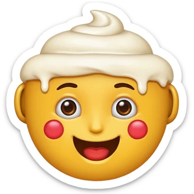 Emoji e panna in faccia sticker