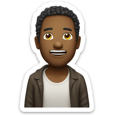 Trying not to laugh sticker