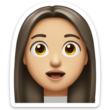 Heart eyes on face tongue sticking out  sticker