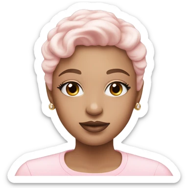 pastel pink cosmetics sticker