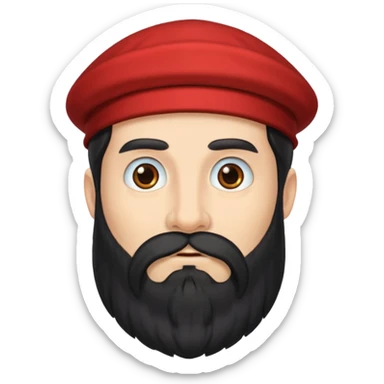 mago merlin con barba negra sticker