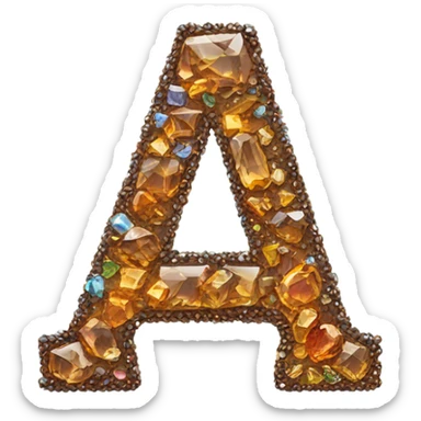 The letter A, which has a crystal frame, is animated by scrolling, after which the tether icon appears sticker