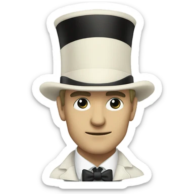 Rodion Raskolnikov from "Crime and Punishment" in a top hat sticker