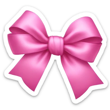 Pink bow sticker