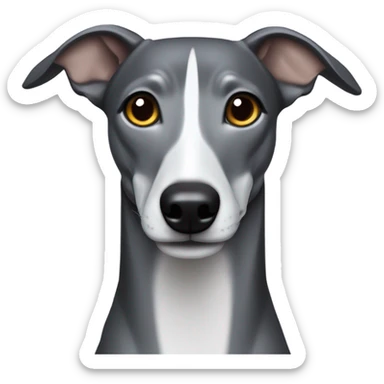 Dark grey whippet sticker