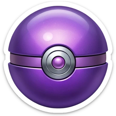 glitter purple marvel pokebola sticker