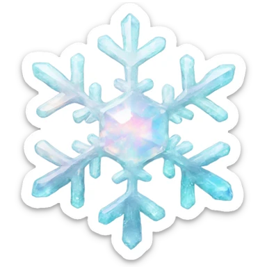 opal crystal snowflake  sticker