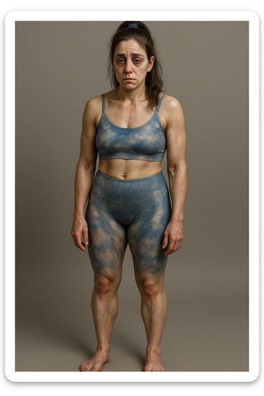 donna con insonnia frequenti in 3D realistica, donna stanca immagine anatomica sticker