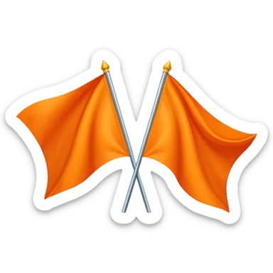 Double triangular orenge Flag sticker