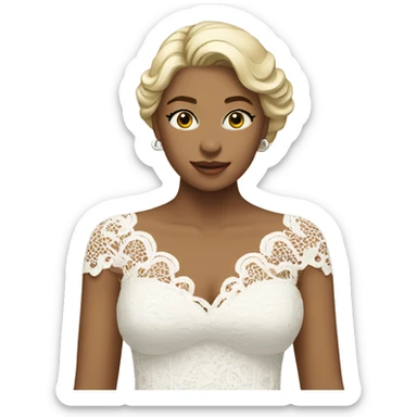 White lace dress sticker
