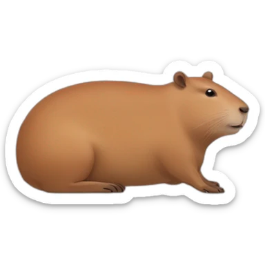 Capybara in Nike sneakers goes to the right sticker