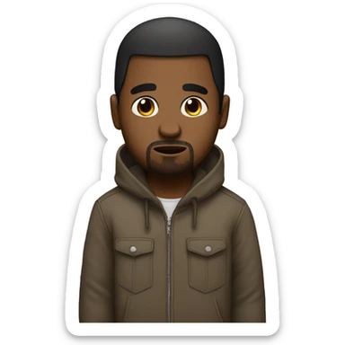 I want a bear that looks like Kanye west sticker