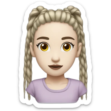 grimes-with-ponytail sticker