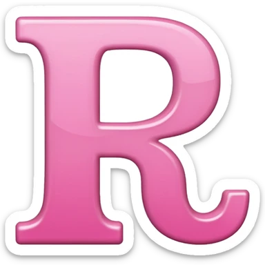 pink letter p sticker