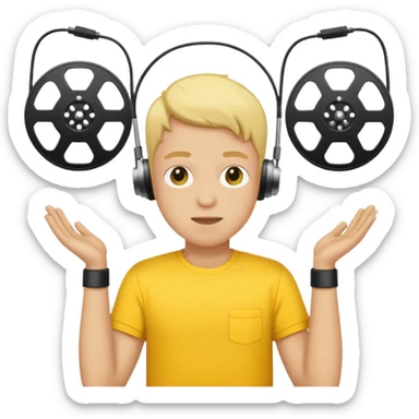 concert yellow Cable reels sticker