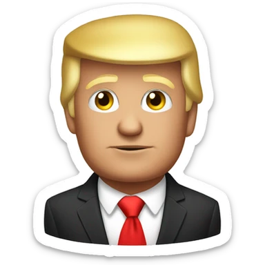 Donald Trump in a red dress sticker