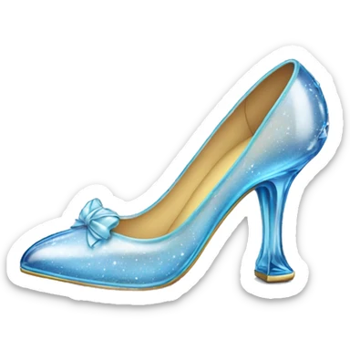 Cinderella glass shoes sticker