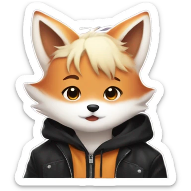 Yang Jeongin from stray kids with a cute fox sticker