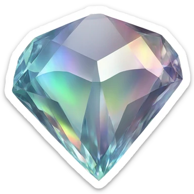 56-carat iridescent diamond crystal cluster sticker