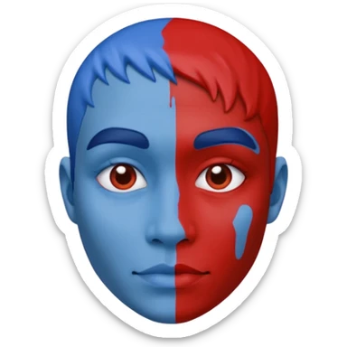 blues with red stuff sticker