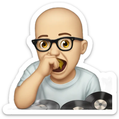 Anthony fantano biting into records sticker