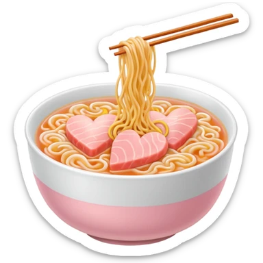 Light pink heart 🍜 sticker