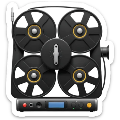 concert black Cable reels connected do a speaker sticker