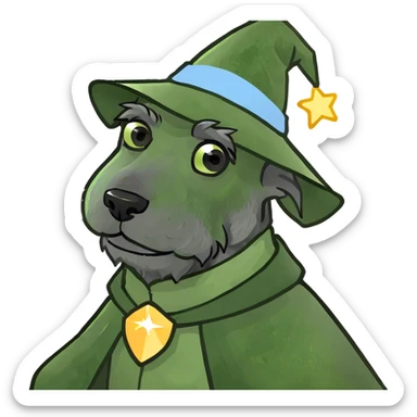 Wizard schnauzer sticker