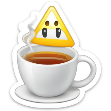 A car warning a cup sticker