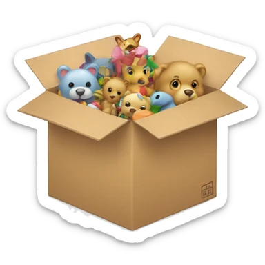 box full of toys sticker