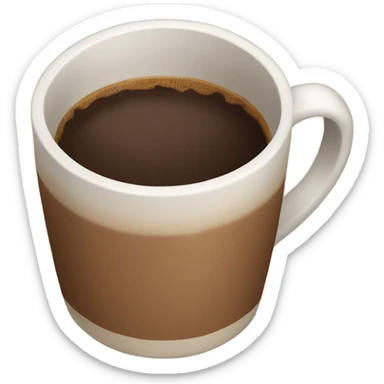 Brown coffee cup sticker