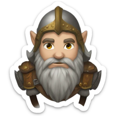dwarf warrior dnd sticker