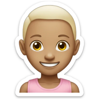 stronger together hairless smiley sticker