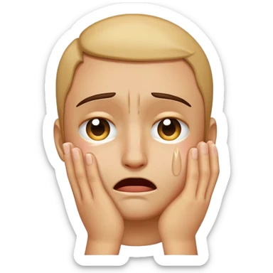 Face palm crying emoji sticker