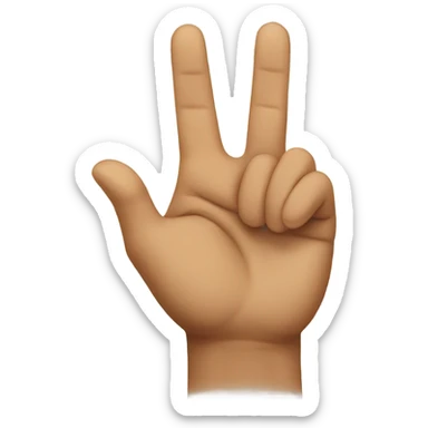 Person with fingers pointing inward  sticker