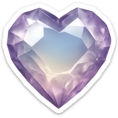 crystal heart sticker