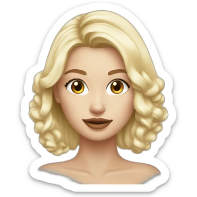 polish blonde model sticker
