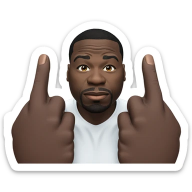 confident dark-skinned male portrait sticker