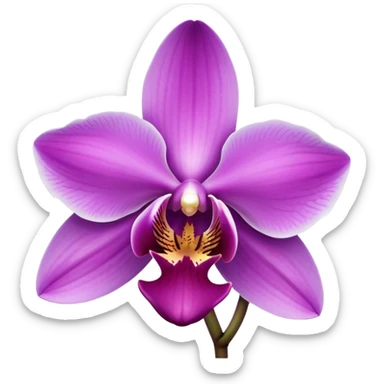 Orchid flower sticker